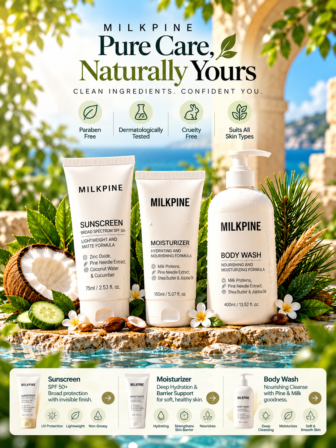 Milkpine Natural Skincare Collection